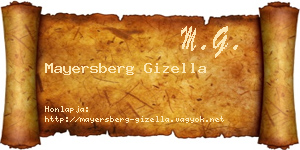 Mayersberg Gizella névjegykártya
